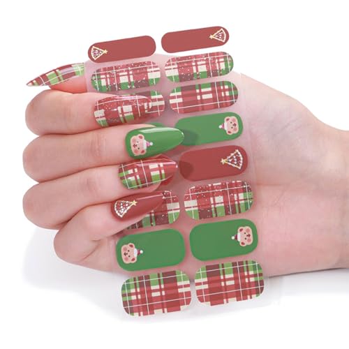 Saisonale Nagelverzierung Weihnachtsmann Nagelkunst Aufkleber Maniküre Nagelaufkleber Dekoration Für Weihnachtsfeiern von ZIDDAR