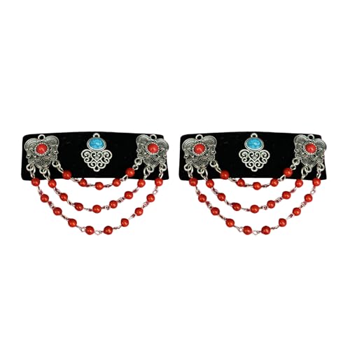 Stilvoller Mongolischer Lint Haarclip Mit Quasten Und Strasssteinen Für Frauen Die Ethnische Und Retro Stile Lieben Stilvoller Mongolischer Lint Haarclip Mit Quasten Und Strasssteinen Für Frauen Die Ethnische Und Retro Stile Lieben von ZIDDAR