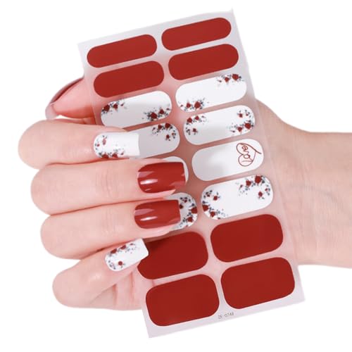 Valentinstag Nägel Aufkleber Herz Kuss Nägel Wickeln Volle Wickeln Nägel Polnische Streifen Selbstklebende Nägel Aufkleber Frauen Frauen von ZIDDAR