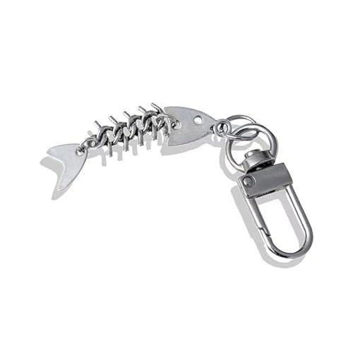 ZIDDAR Einfacher Metall Fischknochen Charme Schlüsselbund Unique Hanging Ornament Keyring Mode Anhänger Für Geldbeutel Rucksack Handtasche ZIDDAR Einfacher Metall Fischknochen Charme Schlüsselbund Unique Hanging Ornament Keyring Mode Anhänger Für Geldbeutel Rucksack Handtasche von ZIDDAR