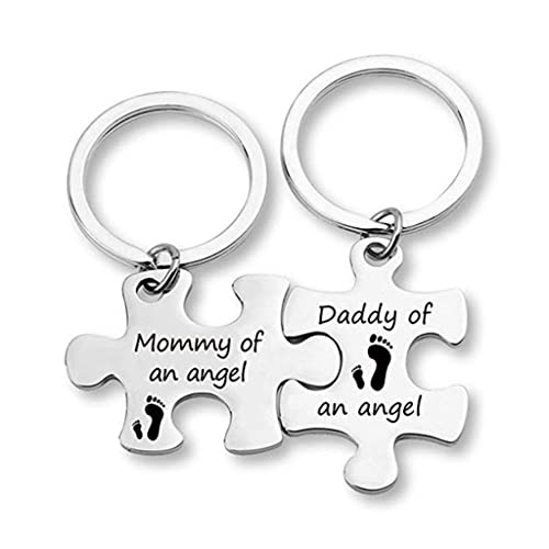 ZIDDAR Fehlgeburt Andenken Säuglingsverlust Sympathie Erinnerung Keyring Von Einem Engels Puzzle Keyrings Set Set von ZIDDAR
