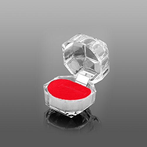 ZIDDAR Square Box Hochzeit Verlobungsring Box Bridal Box Klarer Acryl Showcase von ZIDDAR
