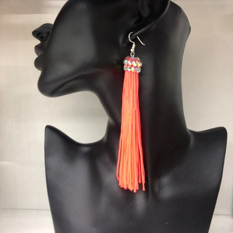 Fransen Ohrringe Für Ballsaal Tanzen, Ohrringe, Fransenohrringe, Gesellschaftstanz, Schmuck, Wettbewerb Quaste von ZIDDeco