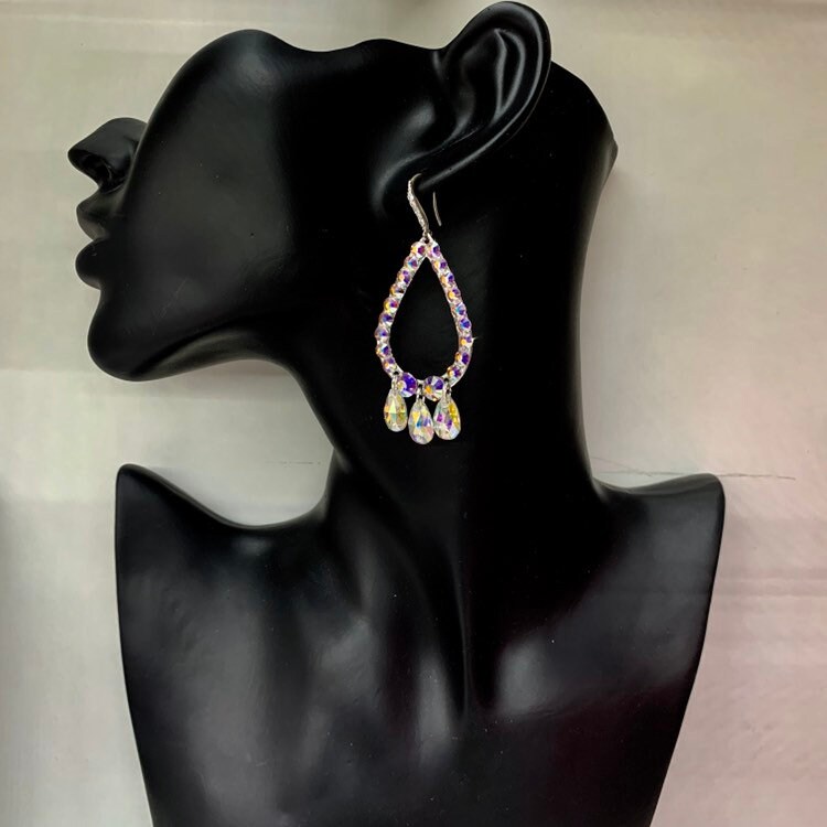 Ohrringe Für Gesellschaftstanz, Ballsaal Ohrringe, Zubehör, Ballsaal-Schmuck Ohrringe-Ballsaal-Latein-Tanz-Wettbewerb von ZIDDeco