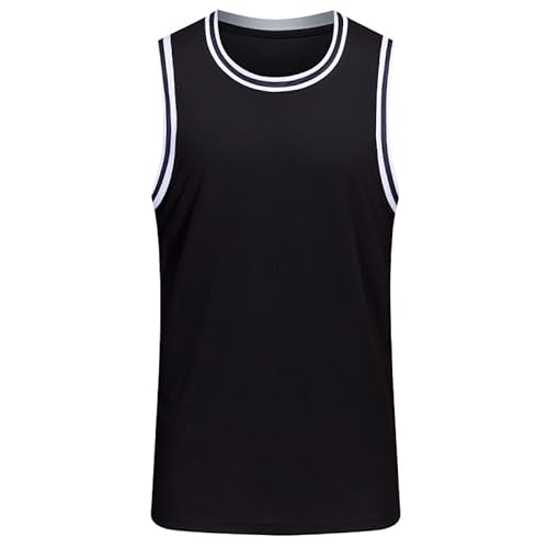 ZIFIS Mann Training Laufen Ärmellos Muskel Gym Sport Tank Workout Lose Weste Atmungsaktives Mesh-Unterhemd (Color : Black1, Size : 5XL) von ZIFIS