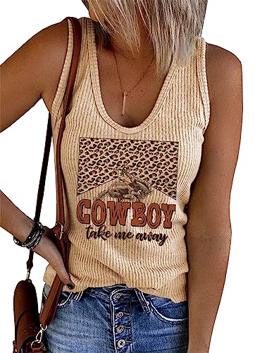 Western Country Musik Tank Tops Frauen Vintage Grafik Cowgirl Shirt Sommer Ärmellos Cowboy Rodeo Tank Weste, Wie gezeigt6, Klein von ZIFOTA