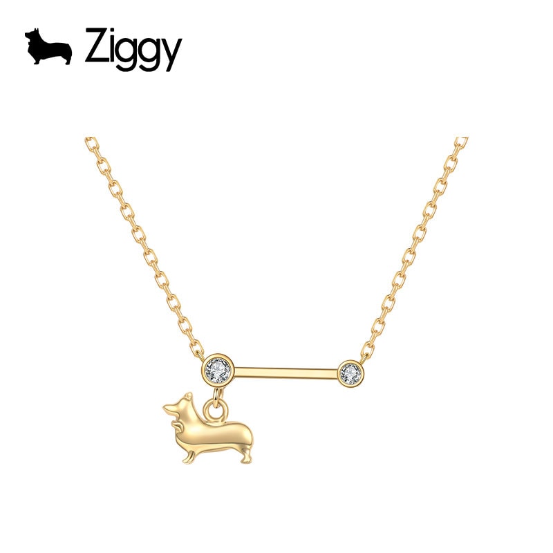 Solide 18K Gold Widder Halskette, Sternzeichen Schmuck, Dünne Goldkette Corgis Geschenk, Geburtstagsgeschenk, Muttertagsgeschenk von ZIGGYJEWELRY