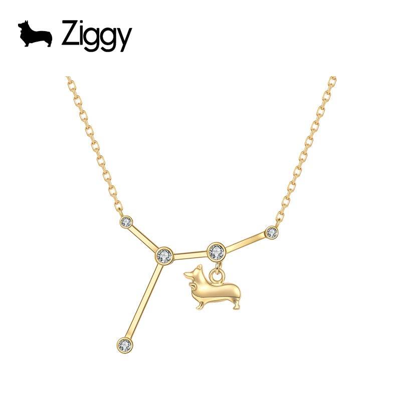 Solide 18K Krebs Horoskop Halskette Goldkette Sternzeichen Lucky Valentinstag Geburtstagsgeschenk Zierliche Stern Diamant von ZIGGYJEWELRY