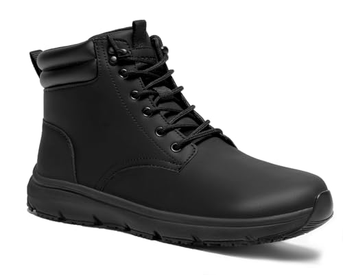 ZIGSAM Herren Arbeitsschuhe Küche rutschfeste Arbeitsstiefel Wasserfeste Berufsschuhe Männer Rutschhemmender SRC Laufsohle Koch Schuhe Leicht Bequeme Arbeits Derby Oxford Stiefel,42.5EU von ZIGSAM