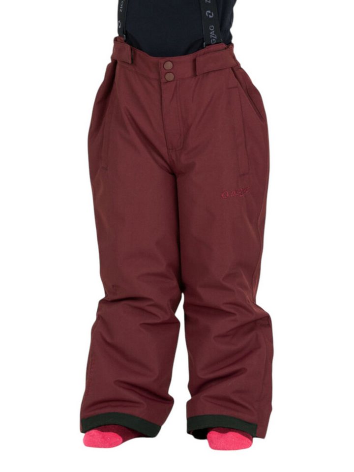 ZIGZAG Skihose Soho W-PRO 10.000 (wasserdicht, atmungsaktiv, winddicht) weinrot von ZIGZAG