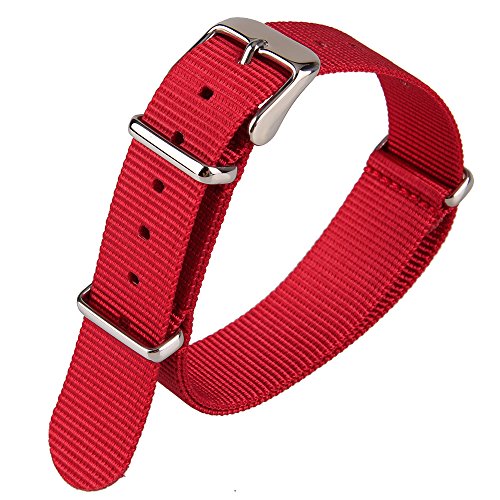 Uhrenarmband, Punktemuster, Blauer Nylon-Stoff, Leinwand-Band, Gewebeband, Nylon-Uhrenarmband, Militär-Stil, Armband, 18 mm Breite Uhrenarmband, Punktemuster, Blauer Nylon-Stoff, Leinwand-Band, Gewebeband, Nylon-Uhrenarmband, Militär-Stil, Armband, 18 mm Breite von ZIJIA