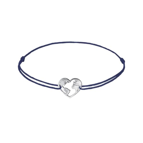 ZILIA Jewelry Armband Herz im Globus Navy Blue, M 0.5 Gramm von ZILIA