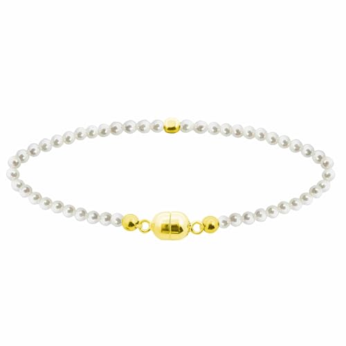 ZILIA Jewelry Pearl Magnetic Plated Gold Bracelet S von ZILIA