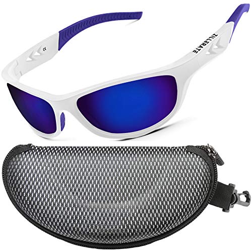 Sonnenbrille Herren Polarisiert Sport Brille - Sportbrille für Men & Damen zum Fahren Radfahren Golf Angeln Laufen Segeln Skifahren, UV400-Schutz, Leichter, langlebiger TR90-Rahmen, Hartschalen-Etui von ZILLERATE