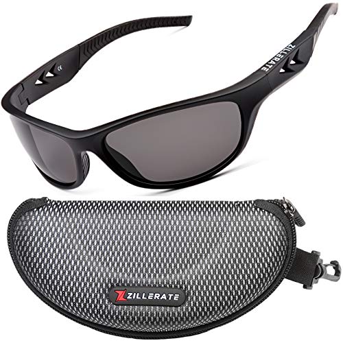 Sonnenbrille Herren Polarisiert Sport Brille - für Men & Damen zum Fahren Radfahren Golf Angeln Laufen Segeln Skifahren, UV400-Schutz, Leichter, langlebiger TR90-Rahmen, Hartschalen-Etui von ZILLERATE