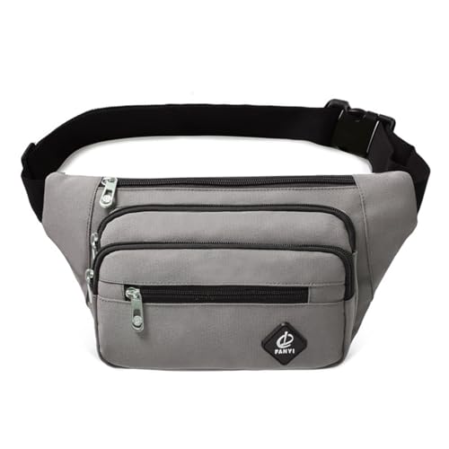 Bauchtasche Damen, Verstellbar Laufgürtel für Herren und Damen, Hüfttasche Sport Running Camping Fahrrad Reisen Joggen (Color : Grey, Size : Small) von ZILUXI