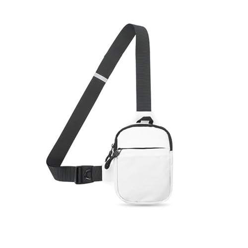 Bauchtasche Damen, Wasserdicht Hüfttasche für Herren und Damen, Bauchtasche für Wandern Training im Freien (Color : White, Size : One Size) von ZILUXI