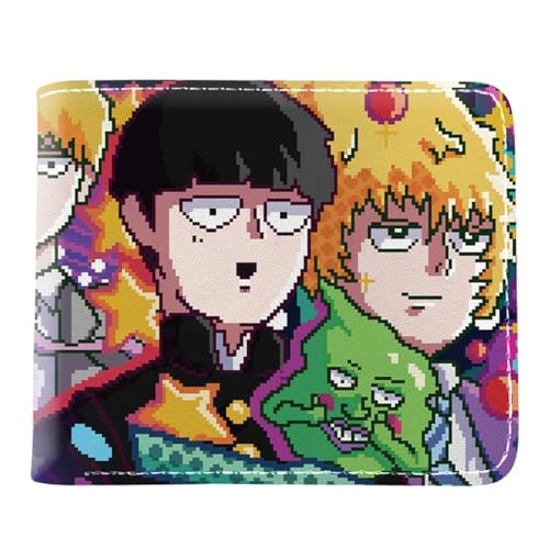 M-ob Psyc-ho 100 Anime Geldbeutel, Cartoon Comics Portemonnaie Klein, PU-Leder Geldbörse Brieftasche Wallet, für Teenager und Junge Mädchen(Color:Multicolor 4) von ZILUXI