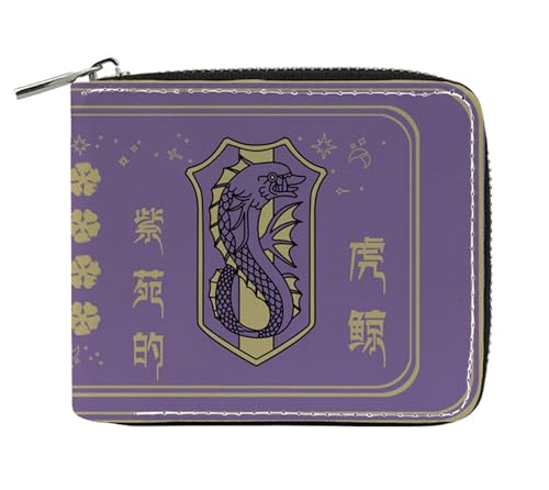 ZILUXI Black Clov-er Anime-Geldbörsen, Praktische Reißverschluss Wallet mit Münzfach, Geldbörsen Portemonnaie Brieftasche für Jungen/Mädchen(Color:Multicolor 9) von ZILUXI