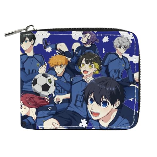 ZILUXI Blue Lo-ck Anime -Geldbörsen, Praktische Reißverschluss Card Holder Wallet, Organizer Geldbörsen Geschenk für Kinder & Teenager(Color:Multicolor 13) von ZILUXI