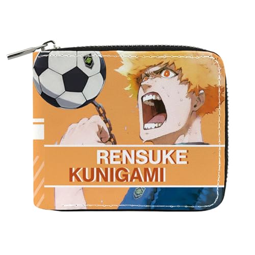 ZILUXI Blue Lo-ck Anime -Geldbörsen, Praktische Reißverschluss Card Holder Wallet, Organizer Geldbörsen Geschenk für Kinder & Teenager(Color:Multicolor 19) von ZILUXI