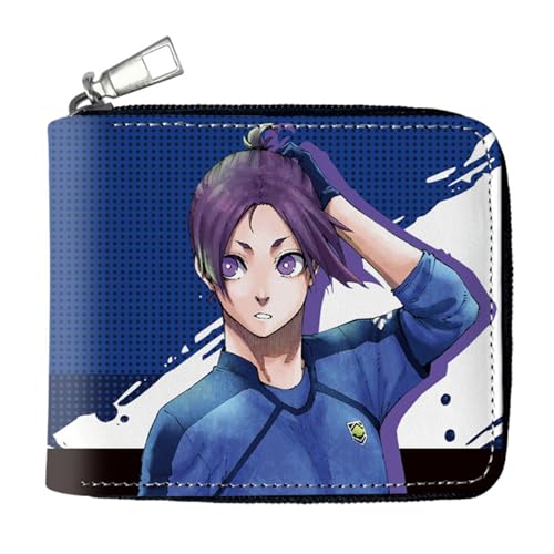 ZILUXI Blue Lo-ck Anime -Geldbörsen, Praktische Reißverschluss Card Holder Wallet, Organizer Geldbörsen Geschenk für Kinder & Teenager(Color:Multicolor 6) von ZILUXI