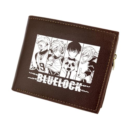 ZILUXI Blue Lo-ck Geldbeutel Anime Mittelgroß, Zweifach Gefalteter Geldbörse Klein, PU Leder Geldbörse Kreditkartenhalter, für Anime-Fan-Geschenke Jungen und Mädchen(Color:Multicolor 5) von ZILUXI