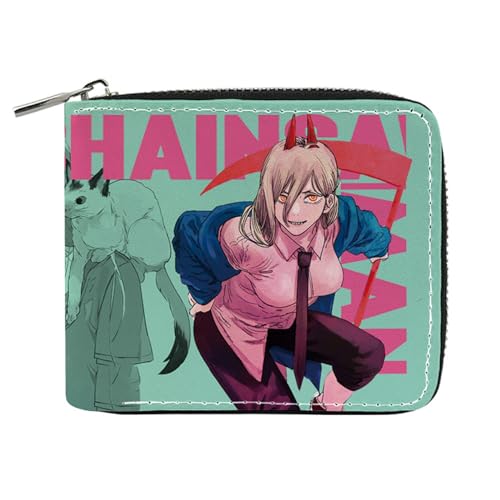 ZILUXI Chains-aw Man Anime-Geldbörsen, Praktische Reißverschluss Wallet mit Münzfach, Geldbörsen Portemonnaie Brieftasche für Jungen/Mädchen(Color:Multicolor 14) von ZILUXI