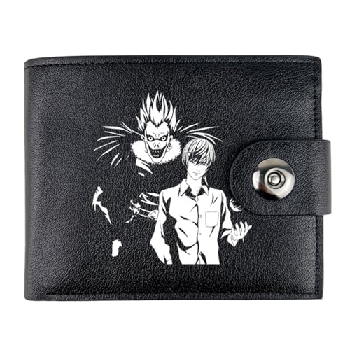 ZILUXI Death No. te Anime Geldbörse, Cartoon-Druck Kleiner Geldbeutel, PU-Leder Geldbörse Brieftasche Wallet, für Jungen und Mädchen(Color:Black 5) von ZILUXI