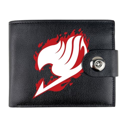 ZILUXI FAI-ry TA-il Anime-Geldbörsen, Cartoon-Münztasche Kleine Geldbörse, PU Leder Kreditkartenetui Reisegeldbeutel, für die Schule Familie Jungen Mädchen Anime Fans(Color:Black 5) von ZILUXI