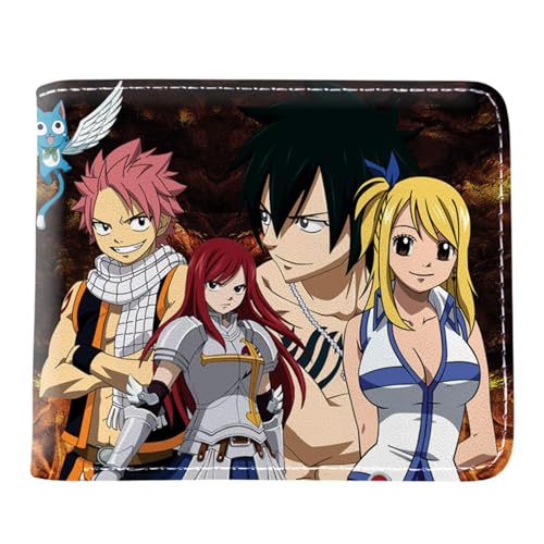 ZILUXI FAI-ry TA-il Geldbörse Anime Mittelgroß, Cartoon-Druck Kleiner Geldbeutel, PU-Leder Kreditkartenetui Wallet Brieftasche, für Jungen und Mädchen(Color:Multicolor 2) von ZILUXI