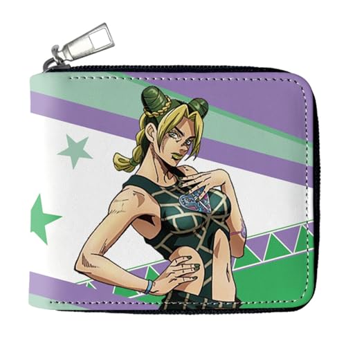 ZILUXI Jo-Jo's Bizar-re Adventu-re Portmonee Anime, Niedliche Jugend Karikatur Kreditkartenetui, Geldtasche Kinder für Jugend Geldbörsen(Color:Multicolor 4) von ZILUXI