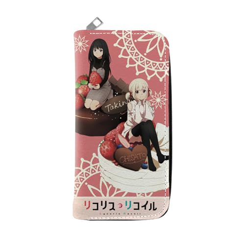 ZILUXI Lycor-is Reco-il Anime -Geldbörsen, Praktische Reißverschluss Card Holder Wallet, Organizer Geldbörsen Geschenk für Kinder & Teenager(Color:Multicolor 10) von ZILUXI