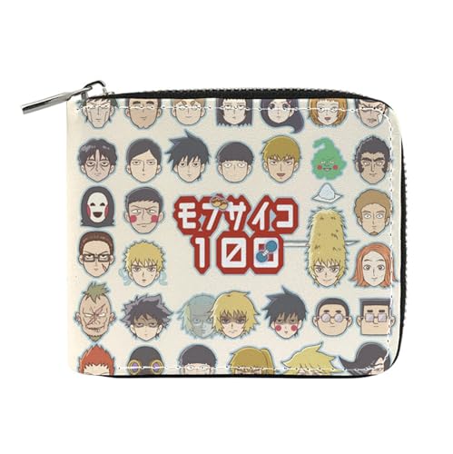 ZILUXI M-ob Psyc-ho 100 Geldbörse Anime, Kinder Karikatur Leder Portemonnaie, Reise-Kulturbeutel für Damen Herren Mädchen Jungen Jugend(Color:Multicolor 13) von ZILUXI