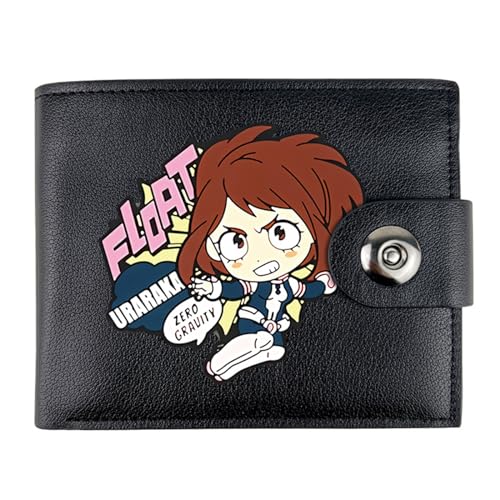 ZILUXI My He-ro Academ-ia Kinder Geldbeutel Jungs, Karikatur Portmonee Klein Kompakt, PU-Leder Geldbörse Brieftasche Wallet, für die Schule Familie Jungen Mädchen Anime Fans(Color:Black 3) von ZILUXI