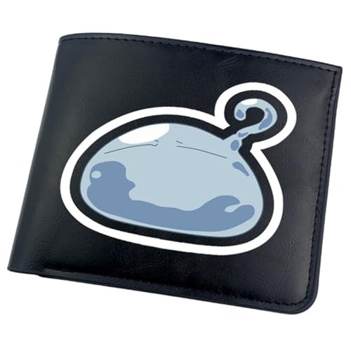 ZILUXI That Time I Got Rein-carn-ated As a Slime Anime-Geldbörsen, Bifold Kleiner Geldbeutel, PU Leder Geldbörse Brieftasche Wallet, Hält Kleingeld, Ausweis und Münzen(Color:Black 9) von ZILUXI