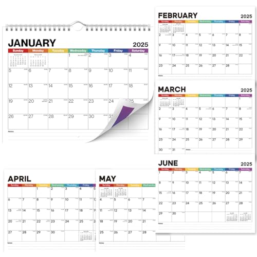 Kalender 2025 Wandkalender (Monatskalender Querformat), Monatskalender 2025 für das ganze Jahr von Januar bis Dezember mit Ferienübersicht, Ideal als Paarkalender oder Familienplaner von ZILZUFA