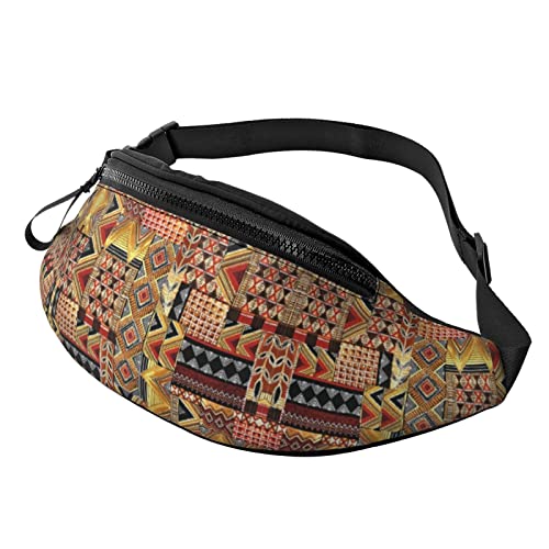 African Textile Patchwork Crossbody Bag Hüfttasche Handy Gürteltasche Übung Yoga Reise Laufen Freisprecheinrichtung Geldbörse von ZIMBRO