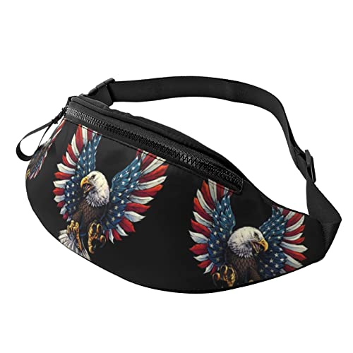 American Eagle Flag Crossbody Tasche Hüfttasche Handy Gürteltasche Übung Yoga Reisen Laufen Freisprecheinrichtung Geldbörse von ZIMBRO