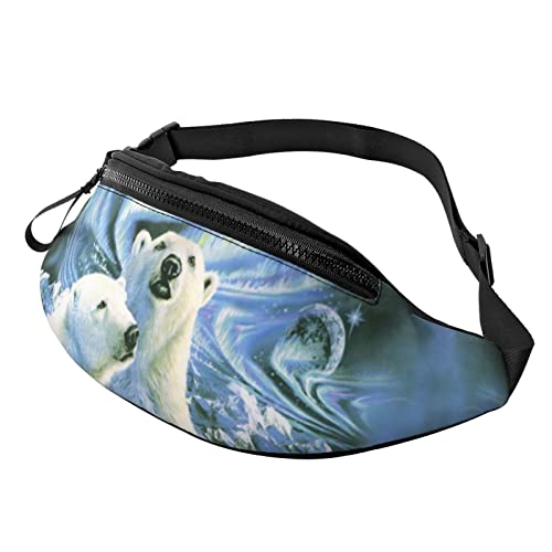 Bears Northern Lights Crossbody Bag Hüfttasche Handy Gürteltasche Übung Yoga Reisen Laufen Freisprecheinrichtung Geldbörse von ZIMBRO