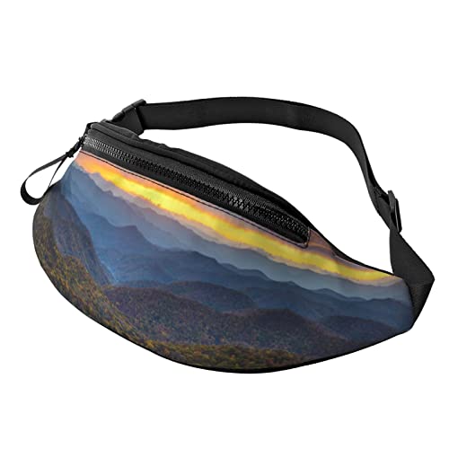 Blue Ridge Parkway Mountains Crossbody Tasche Hüfttasche Handy Gürteltasche Übung Yoga Reisen Laufen Freisprecheinrichtung Geldbörse von ZIMBRO