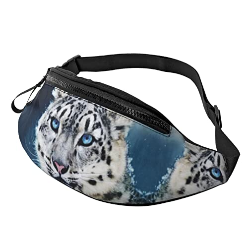 Blue eyed snow leopard Crossbody bag waist bag mobile phone belt bag exercise yoga travel running hands-free wallet von ZIMBRO