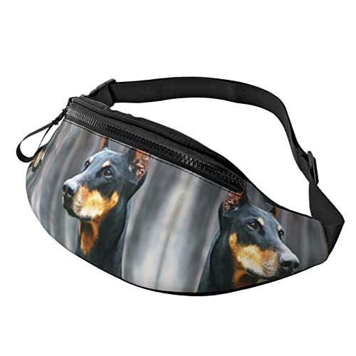 Doberman Crossbody Tasche Hüfttasche Handy Gürteltasche Übung Yoga Reisen Laufen Freisprecheinrichtung Geldbörse von ZIMBRO