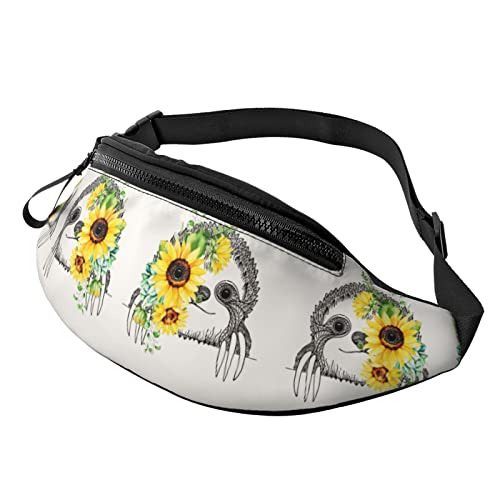 Faultier Sonnenblume Crossbody Tasche Hüfttasche Handy Gürteltasche Übung Yoga Reisen Laufen Freisprecheinrichtung Geldbörse von ZIMBRO