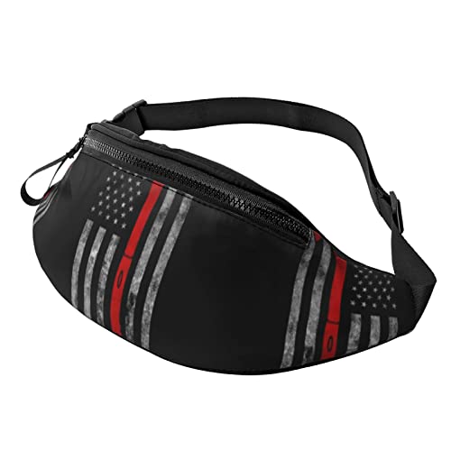 Firefighter Axe Red Line Flag Crossbody Bag Hüfttasche Handy Gürteltasche Übung Yoga Reise Laufen Freisprecheinrichtung Geldbörse von ZIMBRO