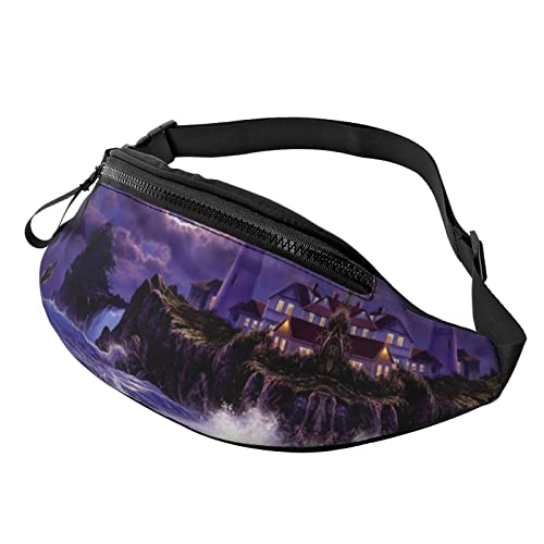 Moonlight Lighthouse Crossbody Tasche Hüfttasche Handy Gürteltasche Übung Yoga Reise Laufen Freisprecheinrichtung Geldbörse von ZIMBRO