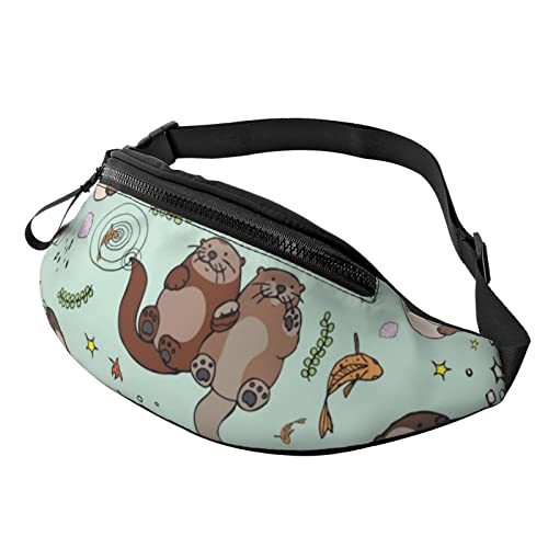 Otters Crossbody Tasche Hüfttasche Handy Gürteltasche Übung Yoga Reisen Laufen Freisprecheinrichtung Geldbörse von ZIMBRO