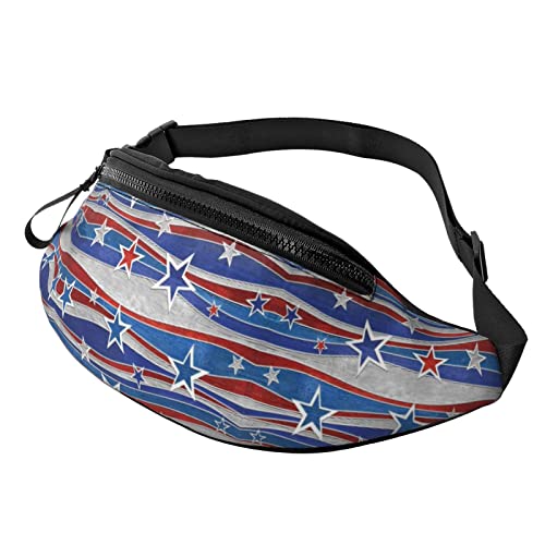 Patriotische Sterne Streifen Independence Day Crossbody Tasche Hüfttasche Handy Gürteltasche Übung Yoga Reisen Laufen Freisprecheinrichtung Geldbörse von ZIMBRO