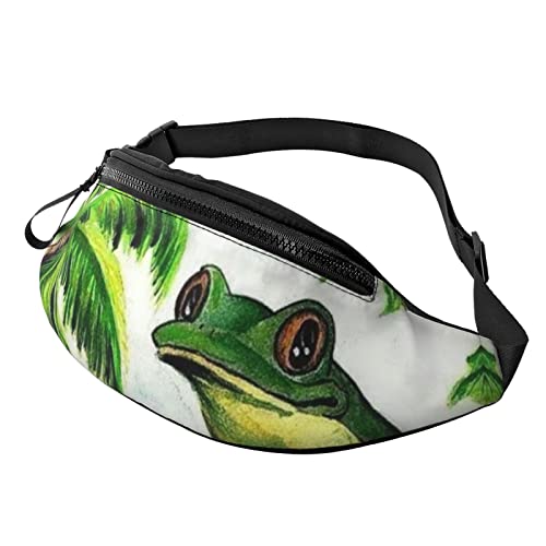 Puerto Rico Flagge Frosch Palmen Crossbody Tasche Hüfttasche Handy Gürteltasche Übung Yoga Reisen Laufen Freisprecheinrichtung Geldbörse von ZIMBRO