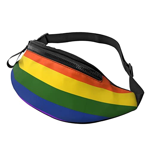 Rainbow Flag Crossbody Tasche Hüfttasche Handy Gürteltasche Übung Yoga Reisen Laufen Freisprecheinrichtung Geldbörse von ZIMBRO